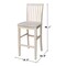 International Concepts Mission Bar Height Stool, 30" Seat Height, Unfinished 265-30 - alternate 9